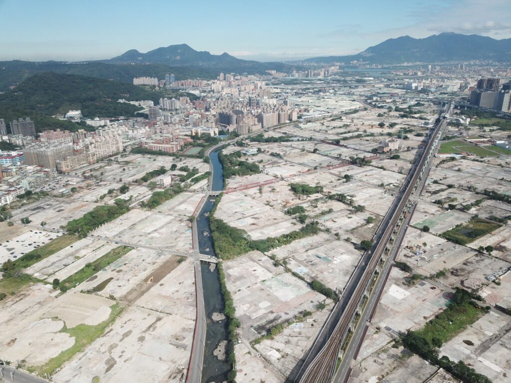 塭仔圳重劃區:新泰塭仔圳空拍圖