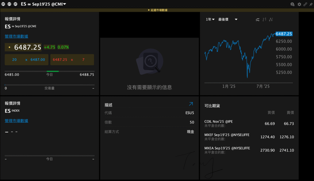 IB盈透證券電腦版下單介面