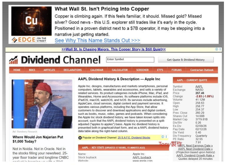 股息再投入計算工具(3)：Dividend Chanel